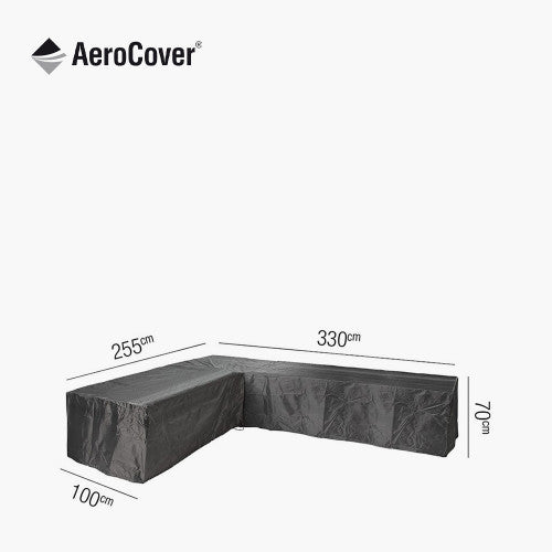 Outdoor Weatherproof Cover, Lounge Furnituire Set Aerocover Right Hand L-Shape 330 x 255 x 100 x 70