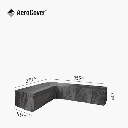 Outdoor Weatherproof Cover, Lounge Furniture Set Aerocover Right Hand L-Shape 355 x 275 x 100 x 70