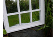 Indoor / Outdoor White Arch Window Garden Mirror - 122 x 55 cm - Decor Interiors
