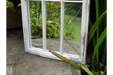 Indoor / Outdoor Distressed White Metal Arch Garden Mirror - 100 x 24 cm - Decor Interiors