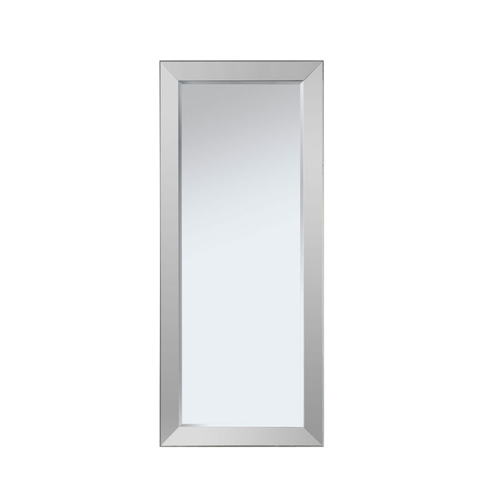 Alessandra  Rectangle Wall Mirror Large In Silver