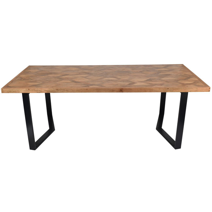 Severn Rectangle Dining Table With Black Base ( BACK IN STOCK 20/05/24 )