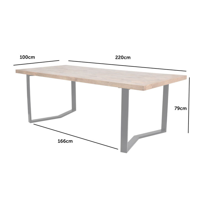 Severn Rectangle Dining Table With Black Base ( BACK IN STOCK 20/05/24 )