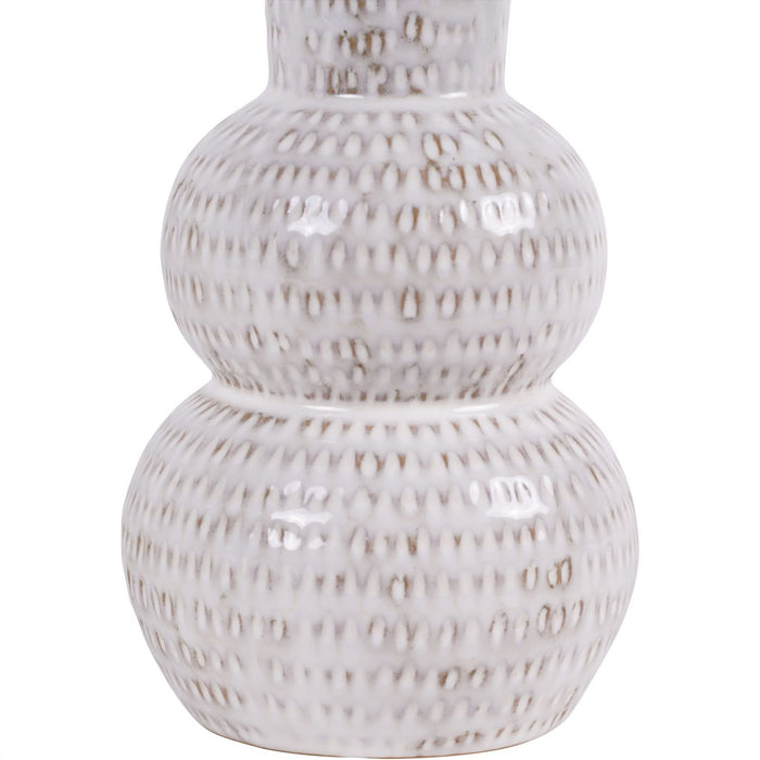 Laura Ashley Stoneware Small Vase, Ceramic, White Lowick, Due In 29/05/2024