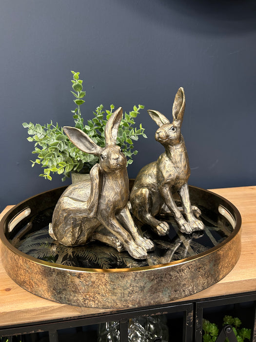 Decorative Aged Gold Hare 2, Home Decor