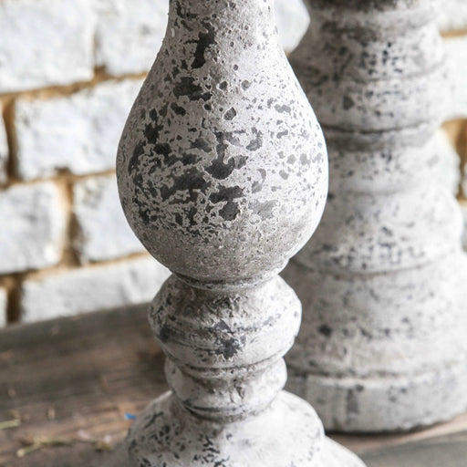 Dallas Candle Holder, Grey, Bauble Stone 