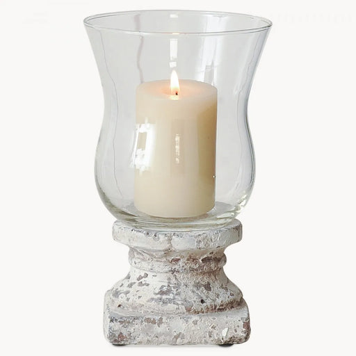 Dallas Candle Holders, Distressed Grey, Hurricane