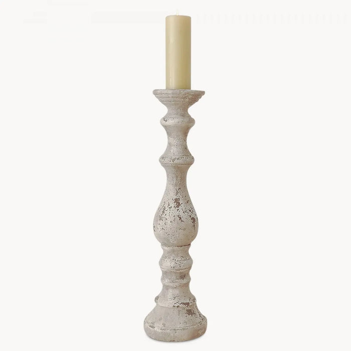 Dallas Candle Holder, Grey, Pillar Stone
