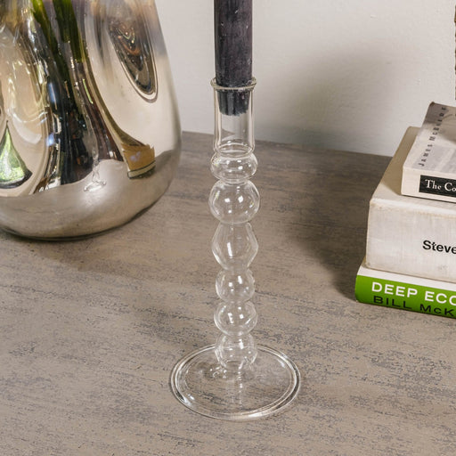 Harvard Candle Stick, Clear Glass 