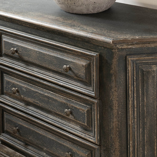 Riva Chest Of 3 Drawers, Antiqued Grey, Pine 