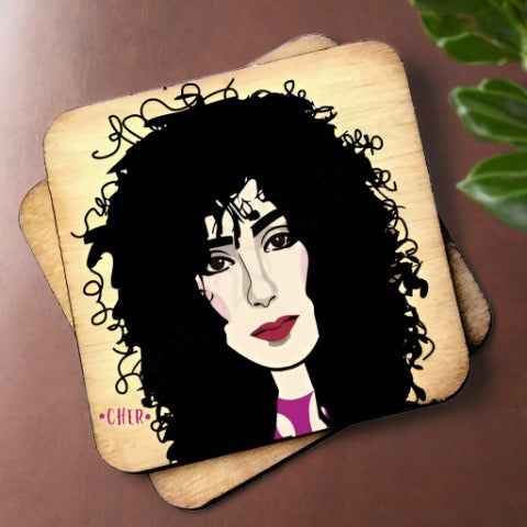 Cher Character - Wooden Coasters - Decor Interiors -  House & Home