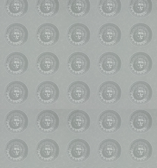 Zoffany Wallpaper - Palladio Volume I - Medallion - Silver / Perfect White