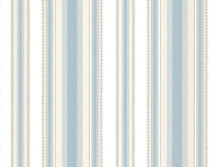 Little Greene Wallpaper - Colonial Stripe Classic Blue