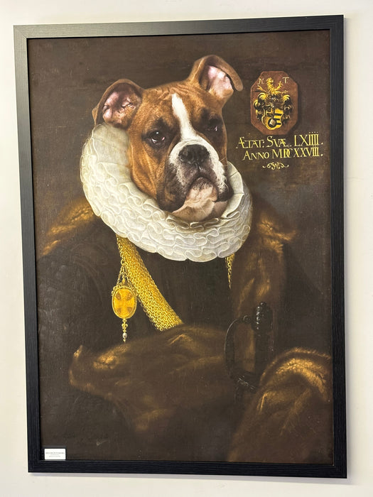 Framed Animal Wall Art - Regal Boxer - 100 x 70 cm
