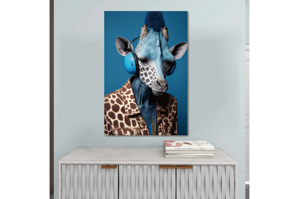 Funky Animal Wall Art 'Cool Giraffe'
