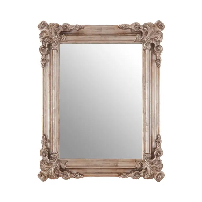 Georgia Metal Wall Mirror, Decorative Frame, Silver