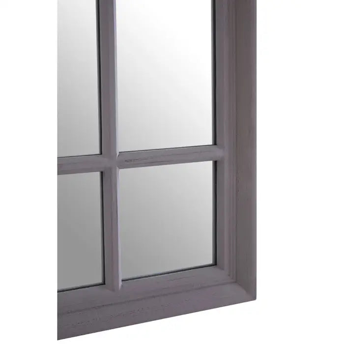 Hawthorne Rectangular Wall Mirror, Wooden Frame, Grey