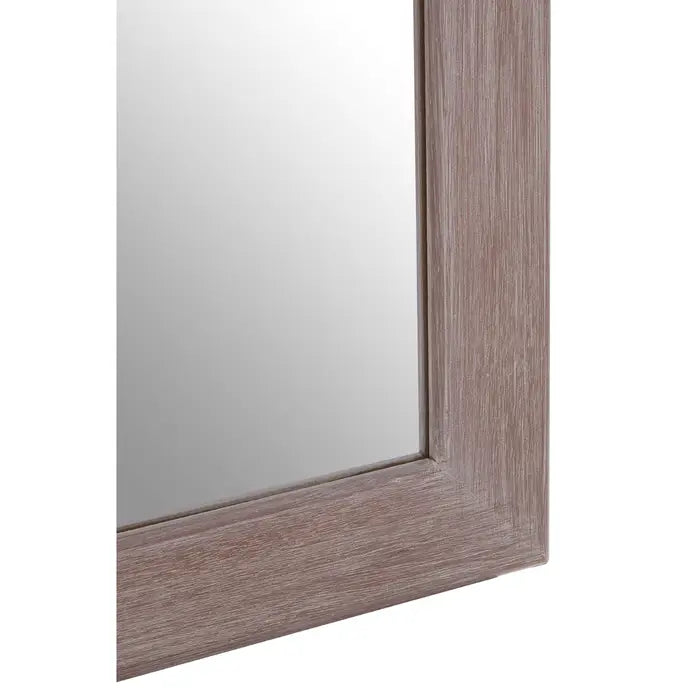 Heritage Rectangle Wall Mirror, Metal Frame, Brown