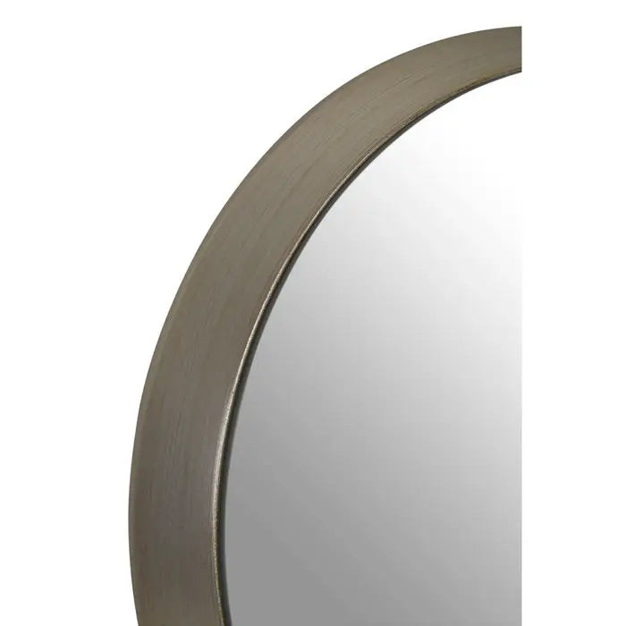 Metal Wall Mirror, Small, Round Frame, Silver