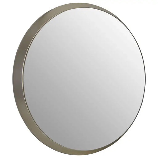 Athena Metal Wall Mirror, Round, Medium, Silver Frame