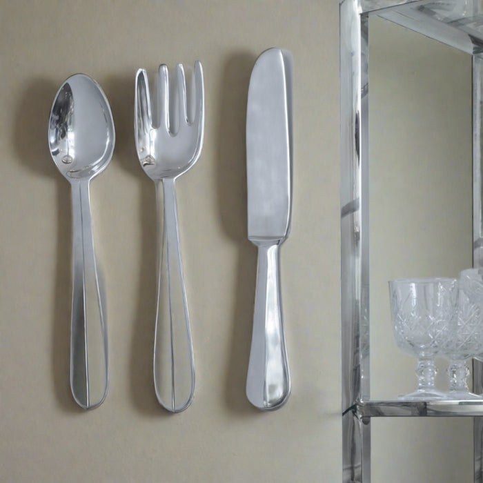 Aluminium Fork, Spoon & Knife Wall Art