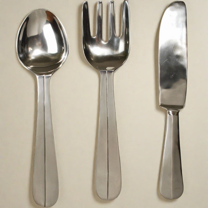 Aluminium Fork, Spoon & Knife Wall Art
