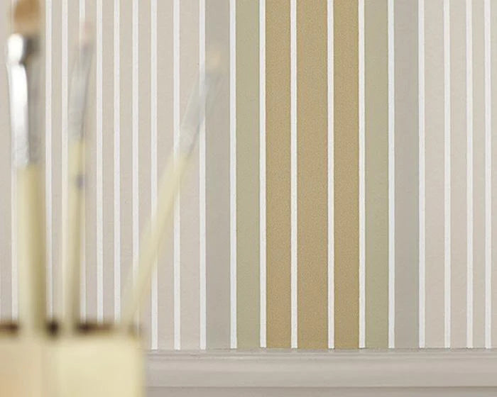 Little Greene Wallpaper - Ombre Stripe Vista/Seashell