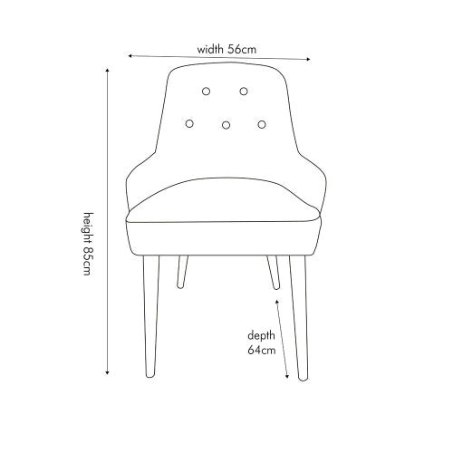 Alton Dining Chair In Forest Green Velvet & Walnut Legs