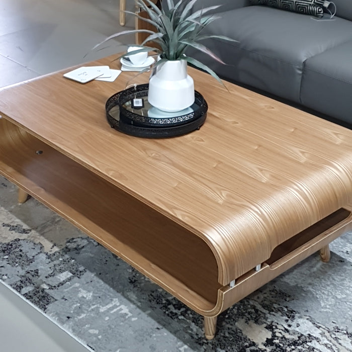 Monaco Coffee Table, Modern, Curved Oak