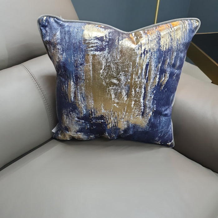 Idyllic Chair & Sofa Cushion - Blue & Gold - 45 x 45 cm