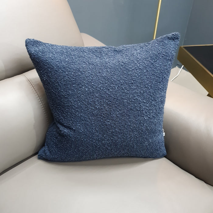 Navy Rubble Boucle Weave Cushion - 45 x 45 cm  - Blue Colour