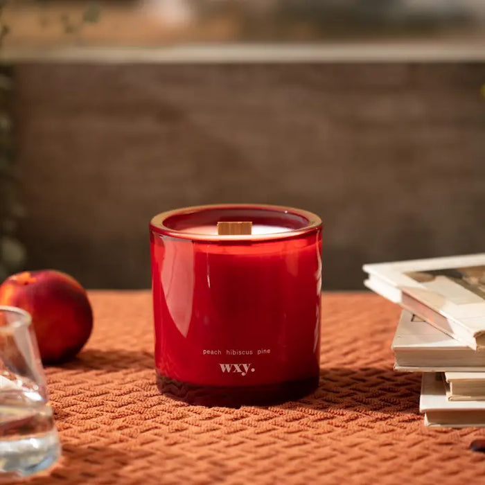 Wxy Scented Candle - Peach Hibiscus Pine - 12.5oz