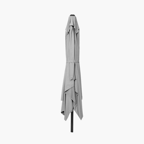 Challenger T2 Garden Parasol, 3.5 x 2.6m, Luna Grey, Free Arm