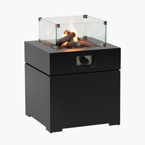 Black Metal Gas Fire Pit, Outdoor. Cosi