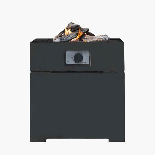 Cosi 60 Outdoor Gas Fire Pit, Black Metal