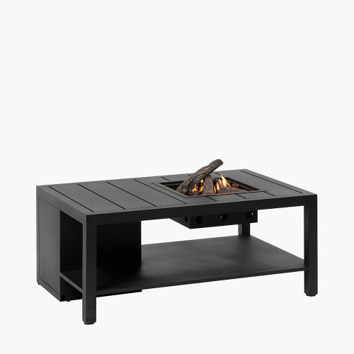 Derby Fire Pit Table, Black Metal, Cosiflow 120