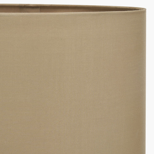 Wilma Taupe Oval Poly Cotton Shade- 25cm