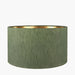 Sylvi Green Slubbed Faux Silk Gold Lined Cylinder Shade