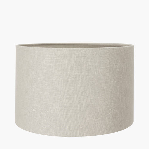 Amalie Grey Self Lined Linen Drum Shade