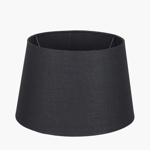 Emelie Black Tapered Poly Cotton Shade- 40cm
