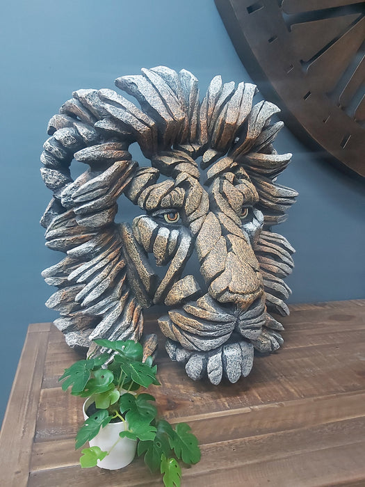 Savannah Lion Bust Sculpture