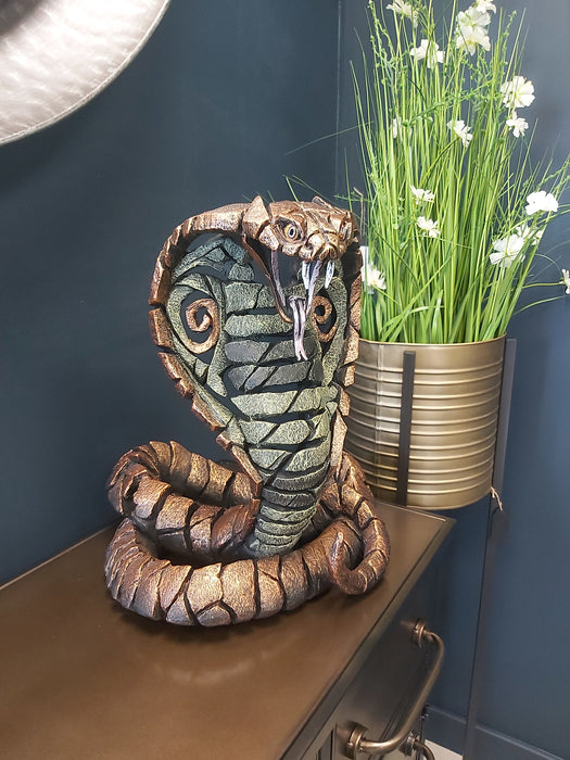 Cobra Snake Copper Brown  Sculpture