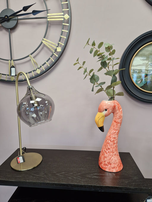 Flamingo Stem Bud Vase, Tall, Ceramic, Pink