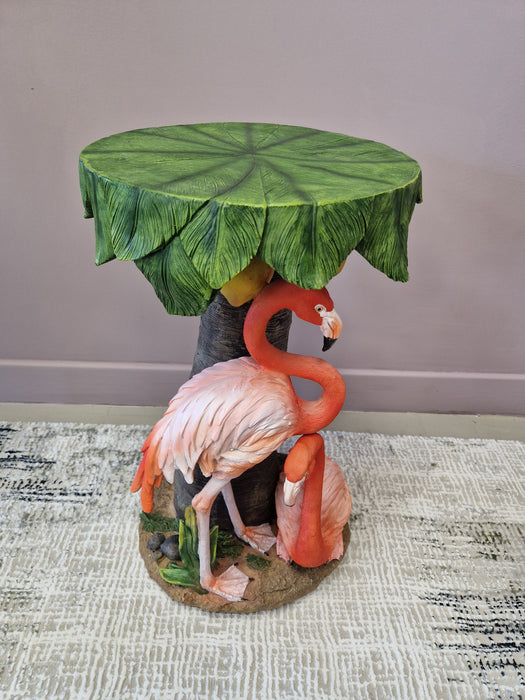 Flamingo Side Table, Resin, Round Top