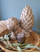 Wood Pine Cone Finial, Polyresin, Large, Decorative, Home Decor