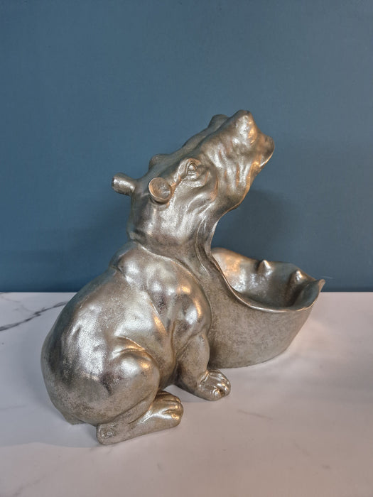 Calista Decorative Bowl, Hungry Hippo, Silver (Due Back In Mid August)