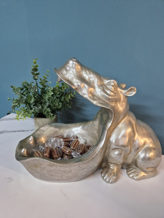Calista Decorative Bowl, Hungry Hippo, Silver (Due Back In Mid August)