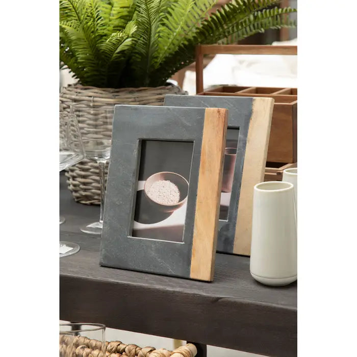 Kata Small Slate and Mango Wood Photo Frame