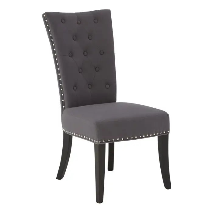 Regents Park Grey Cotton And Linen Dining Chair