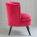 Tamsworth Accent Chair, Plush Pink Velvet, Black Legs